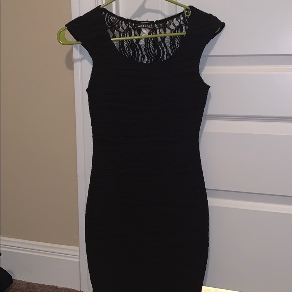 Black mini dress